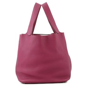 Hermes Hermès Picotin Lock GM handbag in rose purple with Taurillon Clemence leather, T stamped