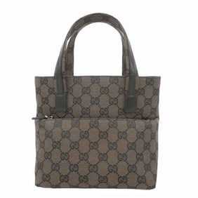 Gucci GG Canvas Handbag 002 1079 Brown Black Women's