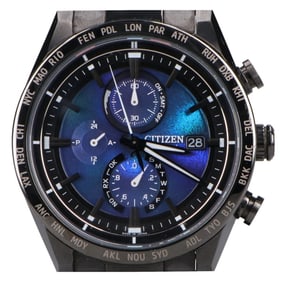 CITIZEN AT8285-68Z Attesa ACT Line HAKUTO-R Collaboration Black Titanium Series Watch, Black, Men's