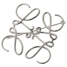 LOEWE Anagram Brooch 111.25.020 in Palladium (Silver) S-159109