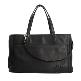 Gucci Shoulder Bag, Leather, 338972, Black, Unisex, GUCCI 2-Way