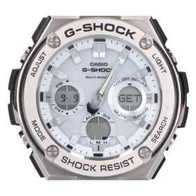 CASIO G-SHOCK GST-W110D-7AJF G-STEEL Tough Solar Radio-Controlled Wristwatch, Silver, Men's