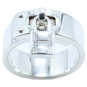 HERMES 925 Kelly Ring, Size 51, Silver, Women's