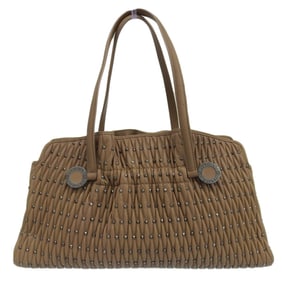 BVLGARI Studded and Quilted Handbag/Shoulder Bag for Women in Light Brown