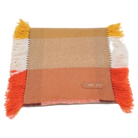 HERMES Cashmere Fringe Scarf in Jaune Soleil Beige and Ecru for Women
