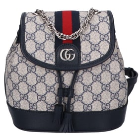 GUCCI 795221 Ophidia GG Supreme Mini Backpack, Navy, Women's