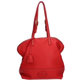 FENDI 8BN232 Selleria Tote Bag Shoulder Red Women's