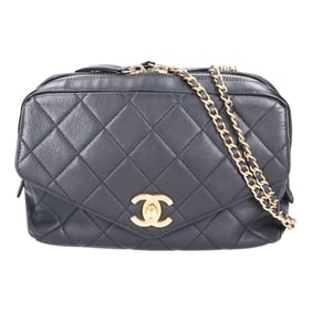 CHANEL Chanel No. 27 Top Handle Matelasse 2-Way Handbag with Chain and Shoulder Bag, Black, GD Hardw