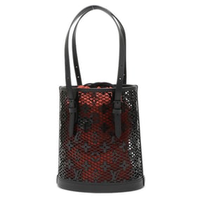 Louis Vuitton Monogram Lace Bucket PM Handbag in Black and Red Patent Leather M20352