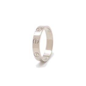 Cartier Mini Love Ring, 18K White Gold, #48, CRB40851