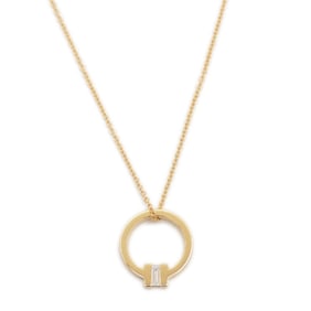 Tiffany T-Square Necklace in 18K Yellow Gold with Diamonds