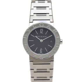 Bvlgari Women's Black Dial Stainless Steel Quartz Watch BB26SS