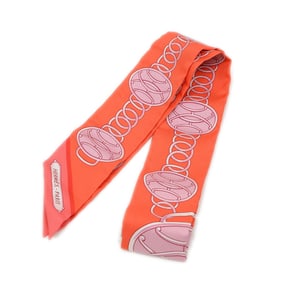 Hermes Twilly Scarf/Muffler Lift Profile Grenadine Corail Palm
