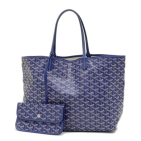 Goyard Saint Louis PM Tote Bag in Goyardine Canvas, Navy