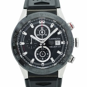 TAG Heuer Carrera Calibre 01 CAR201Z Black Dial Men's Watch