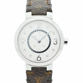 Louis Vuitton Tambour Q12MG Silver Dial Women's Watch