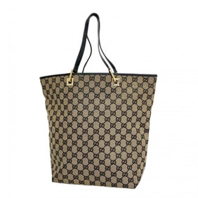 Gucci Tote Bag GG Canvas 002 1098 Beige Black Champagne Women's