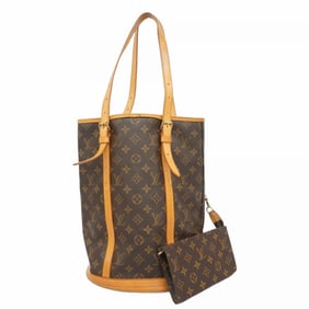 Louis Vuitton Monogram Bucket GM Tote Bag M42236 Brown Women's