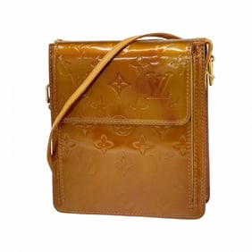 Louis Vuitton Vernis Motto Shoulder Bag M91138 Bronze Women's