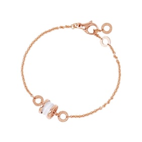 Bvlgari Bulgari B-ZERO1 Element Bracelet in 18K Pink Gold and White Ceramic, Small
