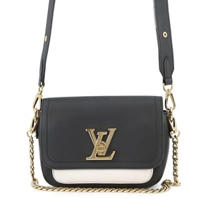 Louis Vuitton Lock Me Tender Shoulder Bag M58557 in Grained Calfskin Leather, Black