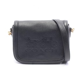 Coach Horse and Carriage Shoulder Bag, Leather, Women's, Black, C4058