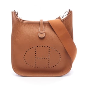 Hermes Hermès Evelyn 3 Trois PM Shoulder Bag in Taurillon Clemence Leather, Brown, for Women