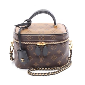 Louis Vuitton Vanity NV PM Handbag, Coated Canvas and Leather, Monogram Reverse, Women's, Brown Blac