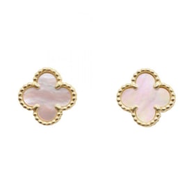Van Cleef & Arpels Sweet Alhambra Mother-of-Pearl Earrings in 18K Yellow Gold (VCARA44800) for