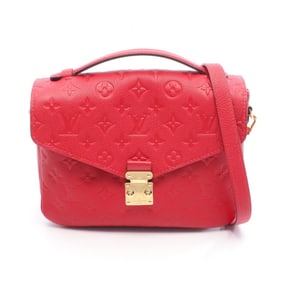Louis Vuitton Pochette Metis MM Handbag in Monogram Empreinte Leather, Women's, Red, M41488