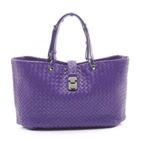Bottega Veneta Intrecciato Capri Tote Bag, Leather, Women's, Purple