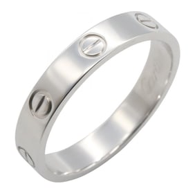 Cartier Mini Love Ring, 18K White Gold, Men's and Women's, Silver