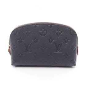 Louis Vuitton Monogram Empreinte Leather Cosmetic Pouch Bag, Navy and Red, M69413