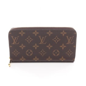 Louis Vuitton Zippy Wallet, Round Long Coated Canvas, Monogram, Men's/Women's, Brown, M42616