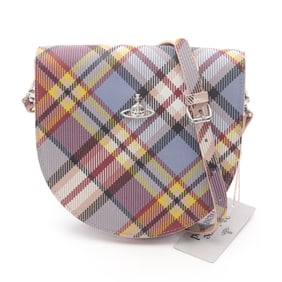 Vivienne Westwood Women's Coated Canvas Shoulder Bag in Multicolor, Blue and Pink, S5801000EWL00A9