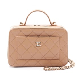 CHANEL Matelasse Shoulder Bag in Grained Calfskin Leather, Pink