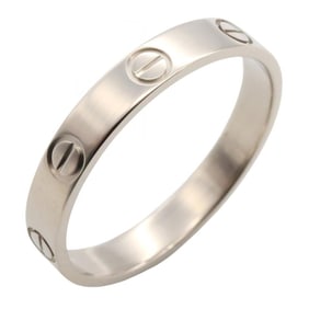 Cartier Mini Love Ring, 18K White Gold, Men's and Women's, Silver