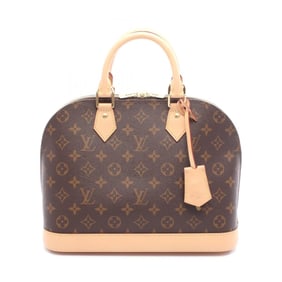 Louis Vuitton Alma Handbag, Coated Canvas and Leather, Monogram, Women's, Brown, M53151