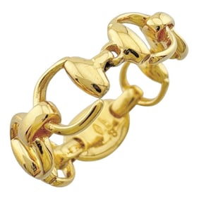 Gucci Horsebit Ring, Size 8, 18k Gold, Women's, GUCCI
