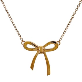 Tiffany Bow Necklace, 18k Gold, Women's, TIFFANY & Co.