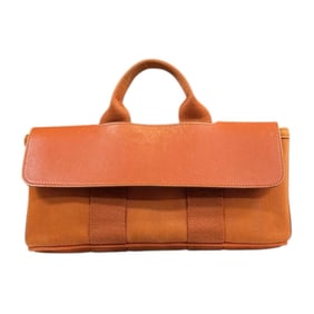 Hermès Valparaiso Long PM Handbag, Toile Chevron Orange, Women's HERMES