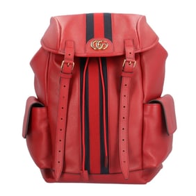 Gucci Web Stripe Medium Ophidia Backpack/Daypack, Leather, 598140, Women's