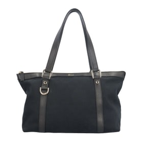 Gucci Abbey Line Tote Bag, GG Canvas, 141470, Black, Women's