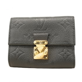 Louis Vuitton Monogram Empreinte Metisse Compact Tri-fold Wallet M80880 Noir Women's