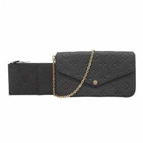 Louis Vuitton Monogram Empreinte Pochette Felicie Shoulder Wallet M82477 Noir Women's