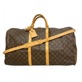 Louis Vuitton Monogram Keepall 60 Boston Bag M41412 Brown Men's and Women's