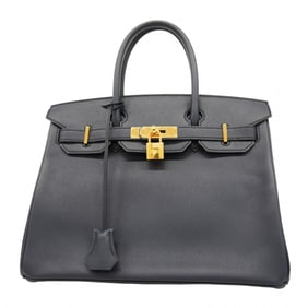 Hermes Hermès Birkin 30 Handbag, Epsom Leather, Blue Indigo, A Stamp, Women's, P1535345
