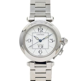 Cartier Pasha C Big Date Boys' Watch, White Dial, Stainless Steel, Automatic