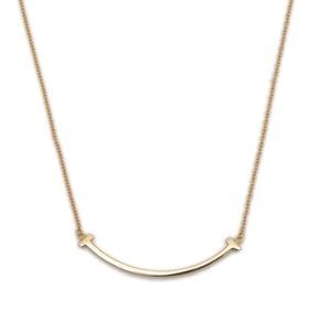 Tiffany T Smile Necklace Small 18K Yellow Gold