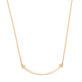 Tiffany T Smile Necklace Small 18K Gold